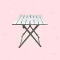 Outdoor Camping Table Silver Rectangular Folding