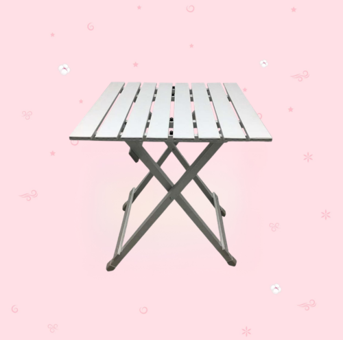 Outdoor Camping Table Silver Rectangular Folding