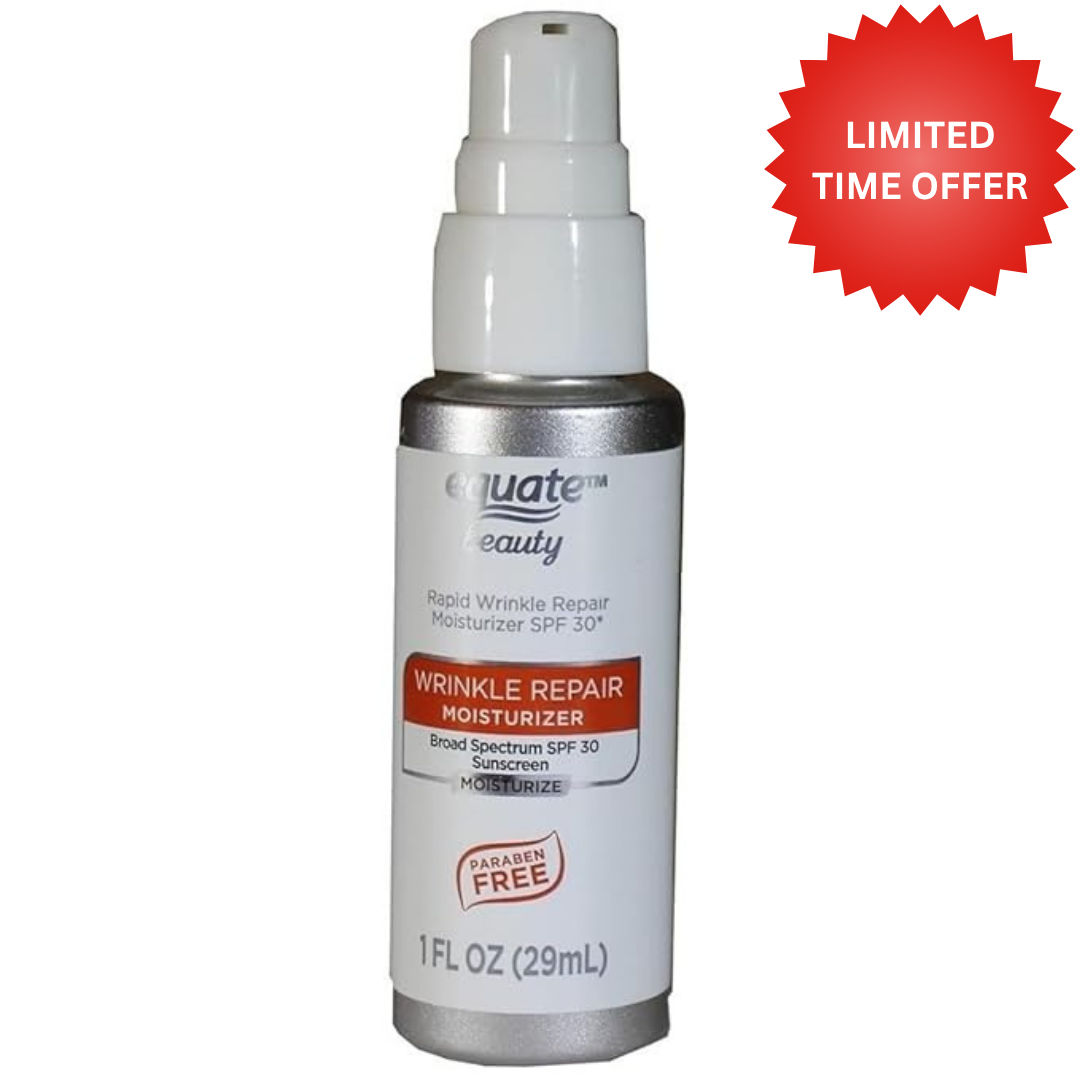 Equate Beauty Wrinkle repair Moisturizer Broad Spectrum SPF 30 1 Fl Oz (3 Pack)