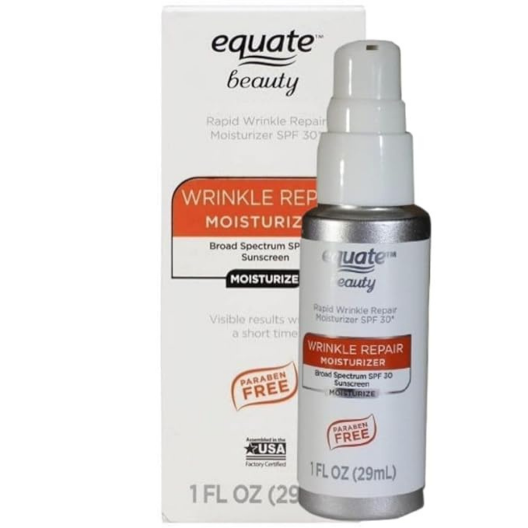 Equate Beauty Wrinkle repair Moisturizer Broad Spectrum SPF 30 1 Fl Oz (3 Pack)