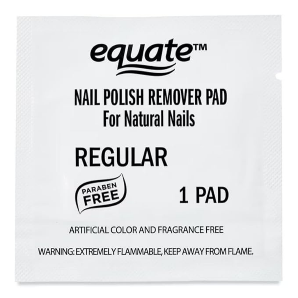 Equate™ Nail Polish Remover Pads for Natural Nails, Regular Formula, Paraben Free, Fragrance Free, 10 Pads, 2 Pack