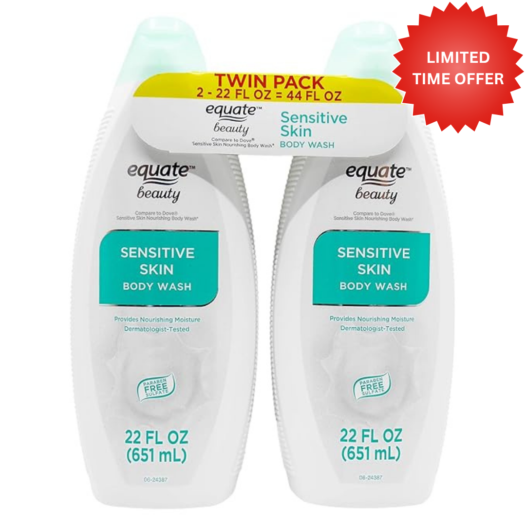 Equate Sensitive Skin Body Wash, 2X 22 fl. Oz. (2 Pack)