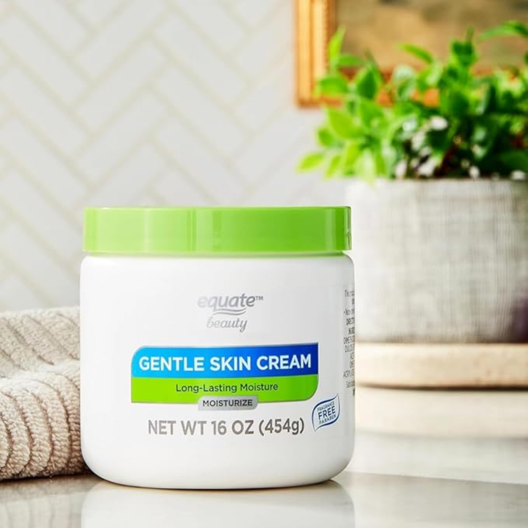 Equate Beauty Gentle Skin Cream, Long-Lasting Moisture, Fragrance Free, 16 oz (2 Pack)