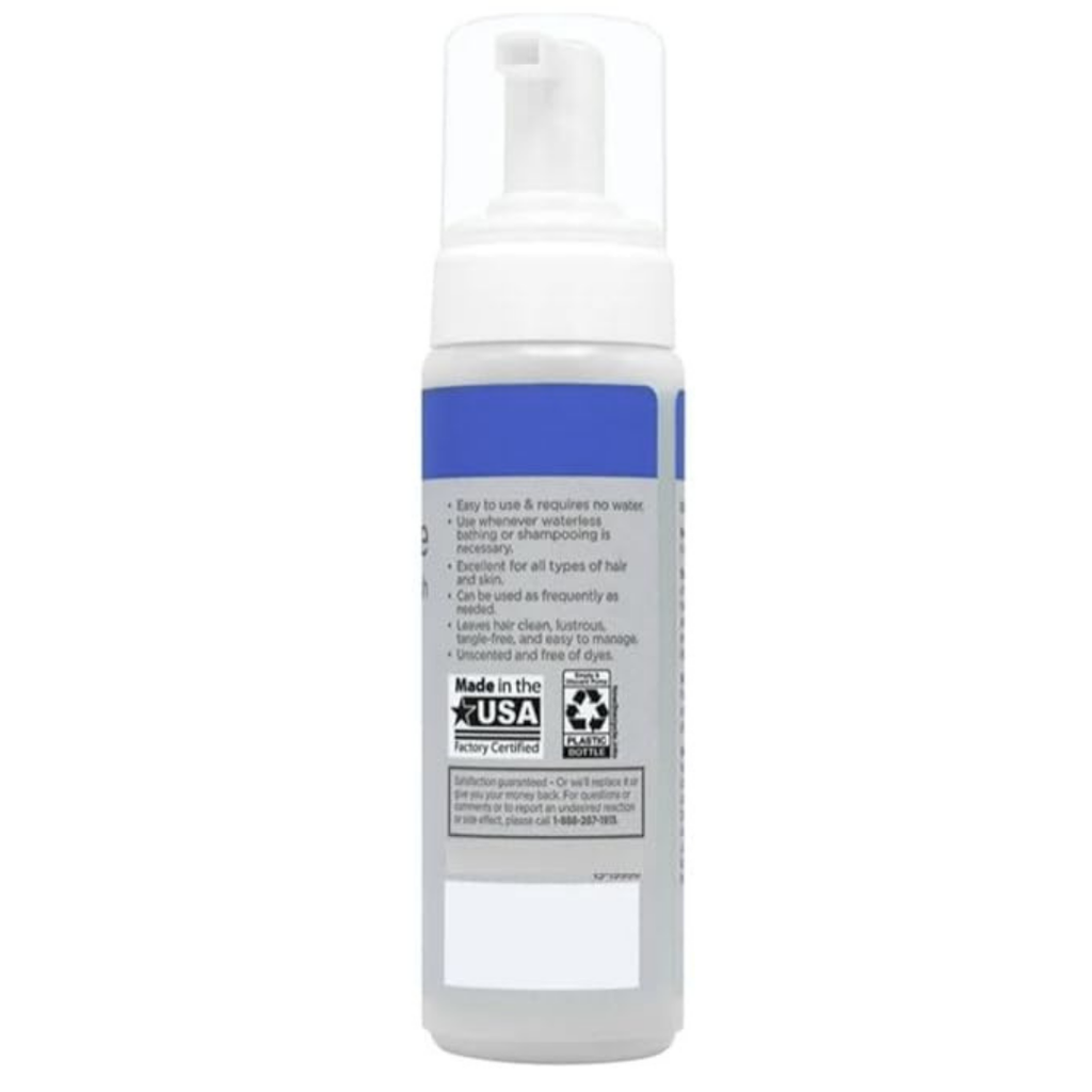 Equate Rinse-Free Foaming Body Wash and Shampoo, Fragrance and Dye Free, 7.1 fl oz, 3 Pack