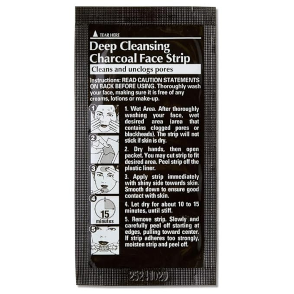 Equate Charcoal Pore Strips for Nose and Face, Removes Blackheads Oil and Dirt, 14 Strips, 7 Face 7 Nose, Dermatologist Tested (2 PACK)