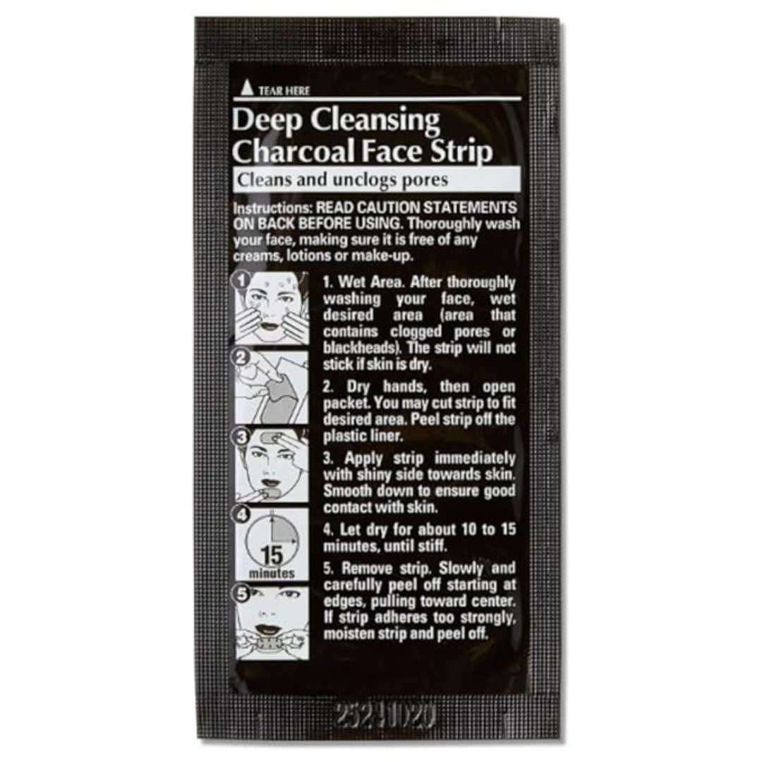 Equate Charcoal Pore Strips for Nose and Face, Removes Blackheads Oil and Dirt, 14 Strips, 7 Face 7 Nose, Dermatologist Tested (2 PACK)