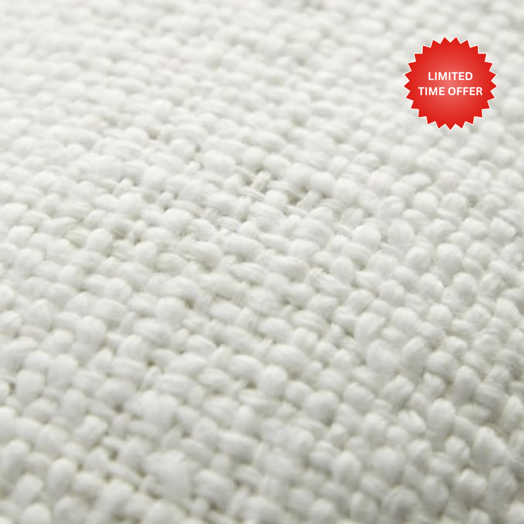 Blazeeria & Co Boucle Oblong Decorative Pure Cotton Pillow with Fringe 14 in x 24 in (White)