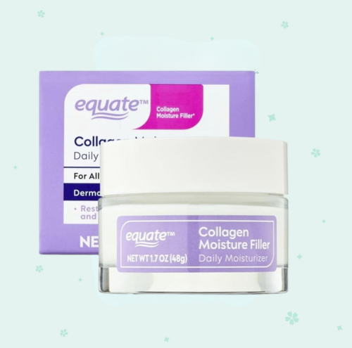 Equate Collagen Moisture Filler Daily Moisturizer, 1.7 oz, Hydrating Cream for Fine Lines and Firmness (2 Pack)