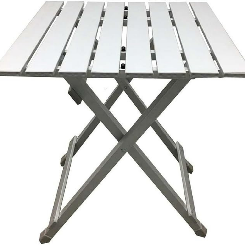 Outdoor Camping Table Silver Rectangular Folding