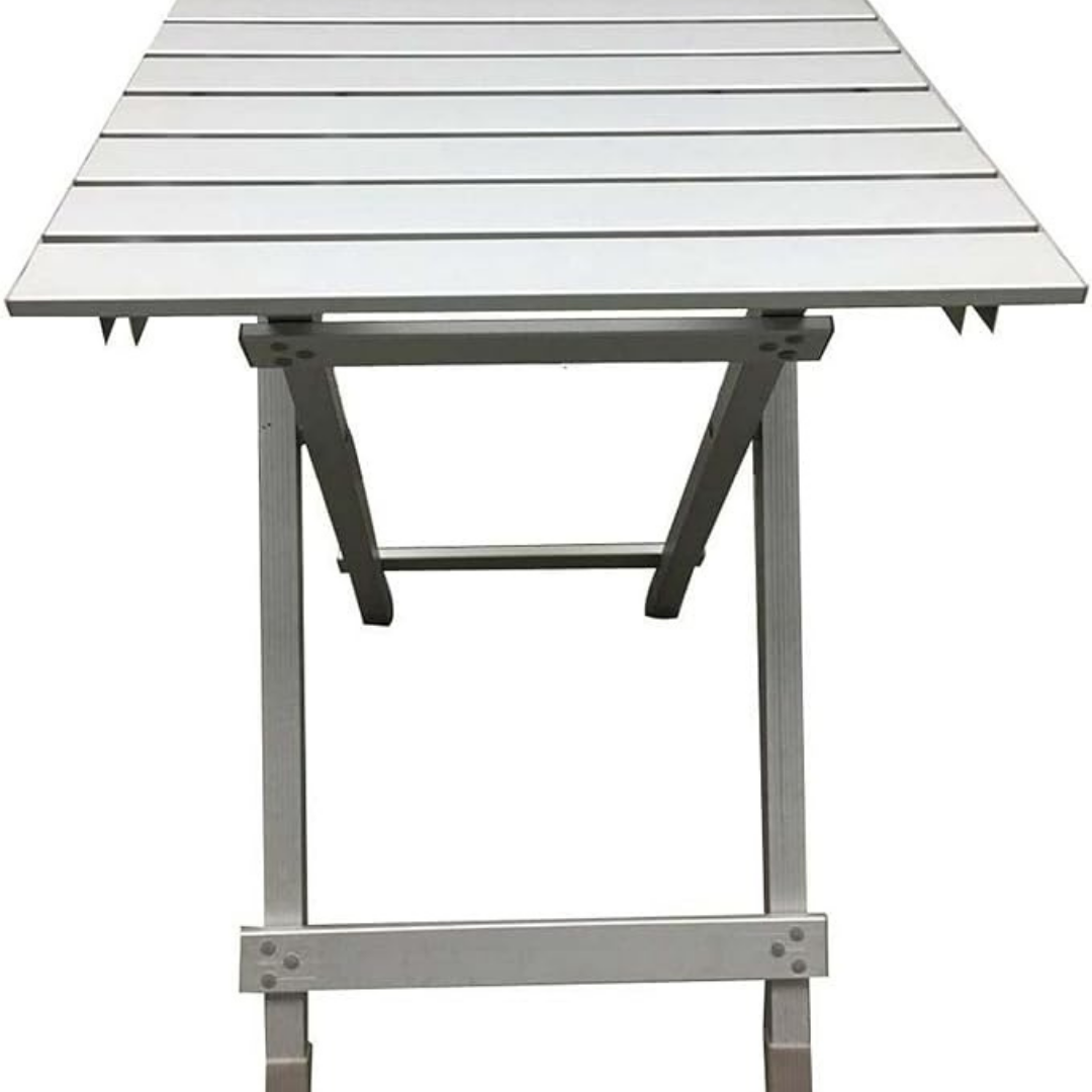 Outdoor Camping Table Silver Rectangular Folding