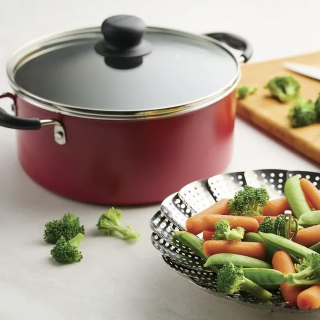 Blazeeria Primaware 18 Piece Nonstick Pots & Pans Cookware Set Kitchen Kitchenware Cooking NEW (RED)