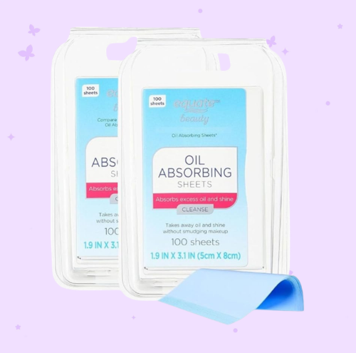 Equate Beauty Oil Absorbing Sheets, 100 Sheets, 1.9 x 3.1 Inches, Fragrance Free (2 PACK)