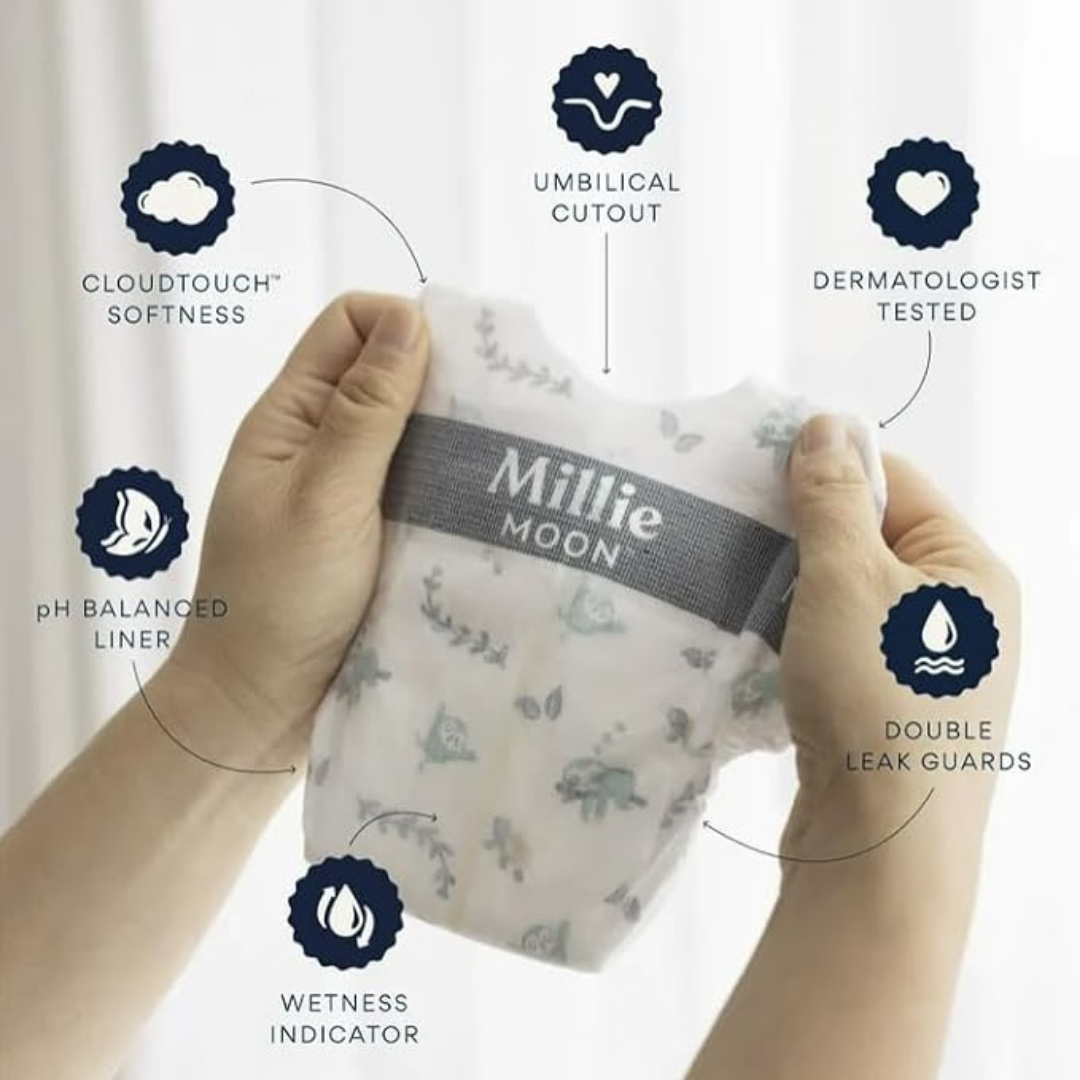 Millie_Moon Luxury Diapers - Newborn - (88ct)