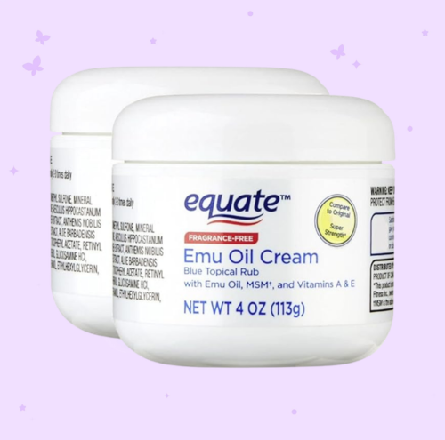Equate Emu Oil Cream Blue Topical Rub, 4 oz, (2 Pack)