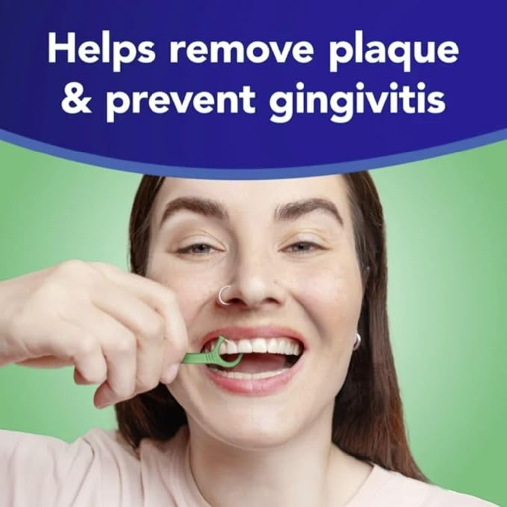 Equate Sensitive Clean Floss Picks, Mouthwash Burst Mint, Gentle on Gums, 300 Count, 2 Pack