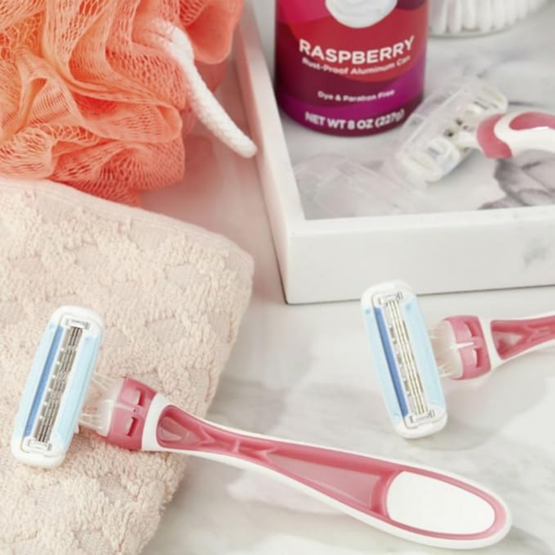 Equate The Stylish 3 Blade Disposable Razors for Women, Sensitive, with Shea Butter and Vitamin E, (3 PACK) 9 Count