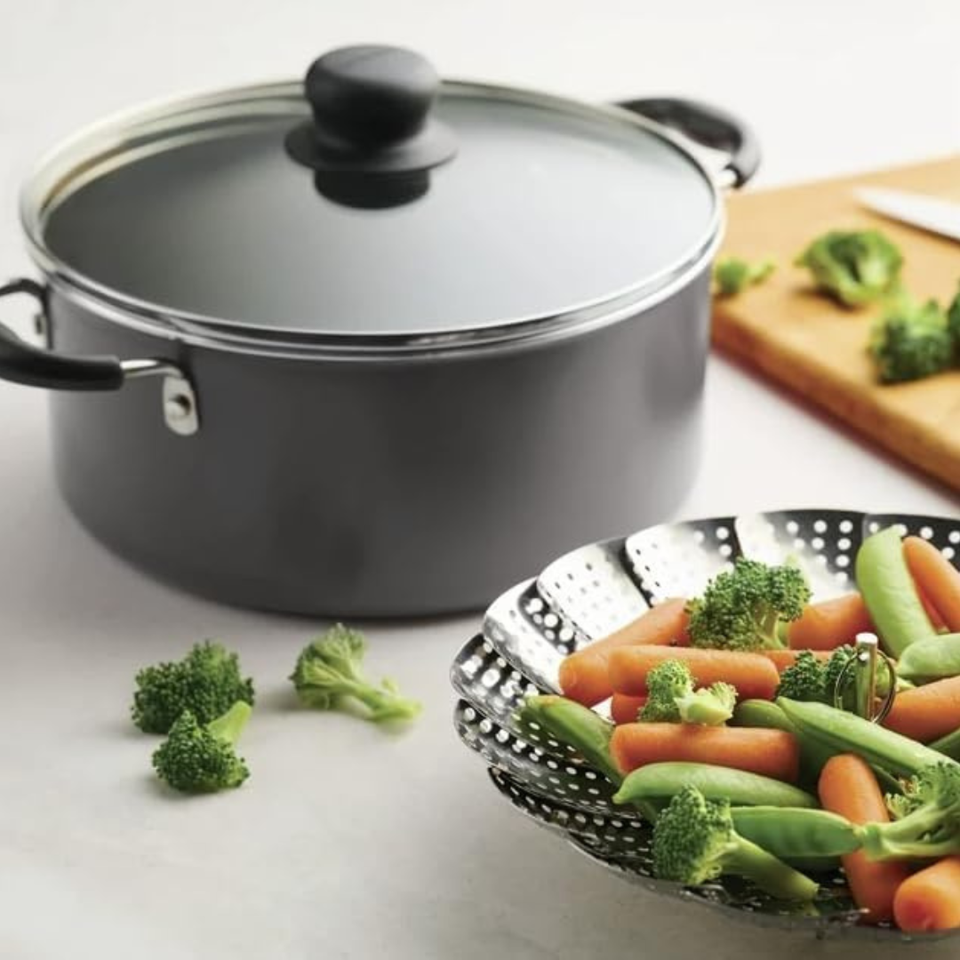 Blazeeria Primaware 18 Piece Nonstick Pots & Pans Cookware Set Kitchen Kitchenware Cooking NEW (GRAY)