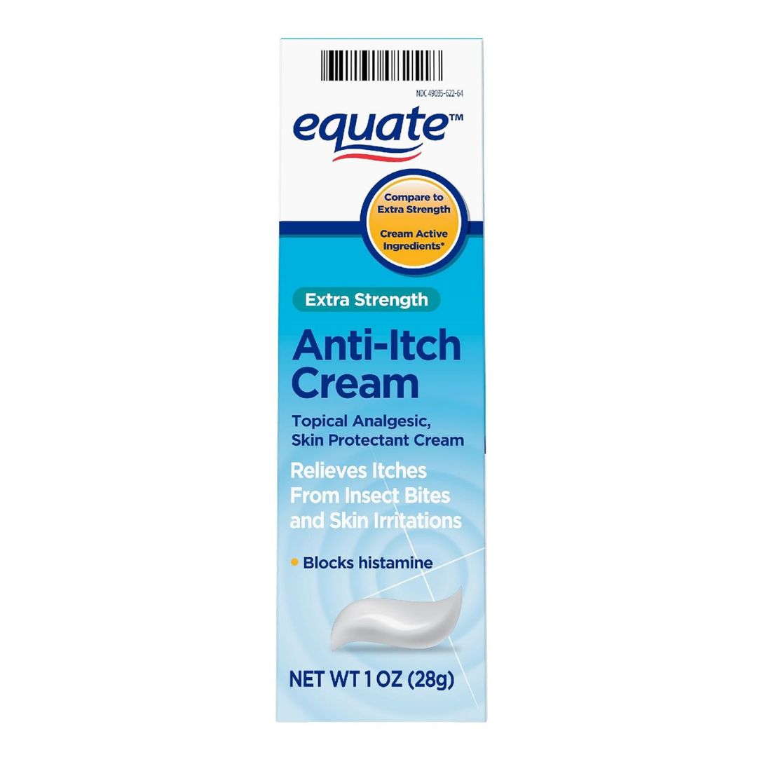 Equate Extra Strength Anti-Itch and Skin Protectant Cream, 1 Ounce (3 Pack)