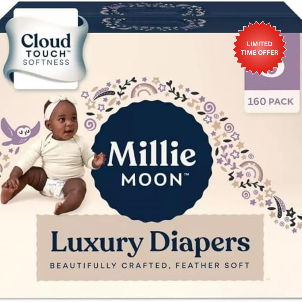 Millie~Moon Luxury Diapers ~ (Size-3 and Count-160 2 Pack)
