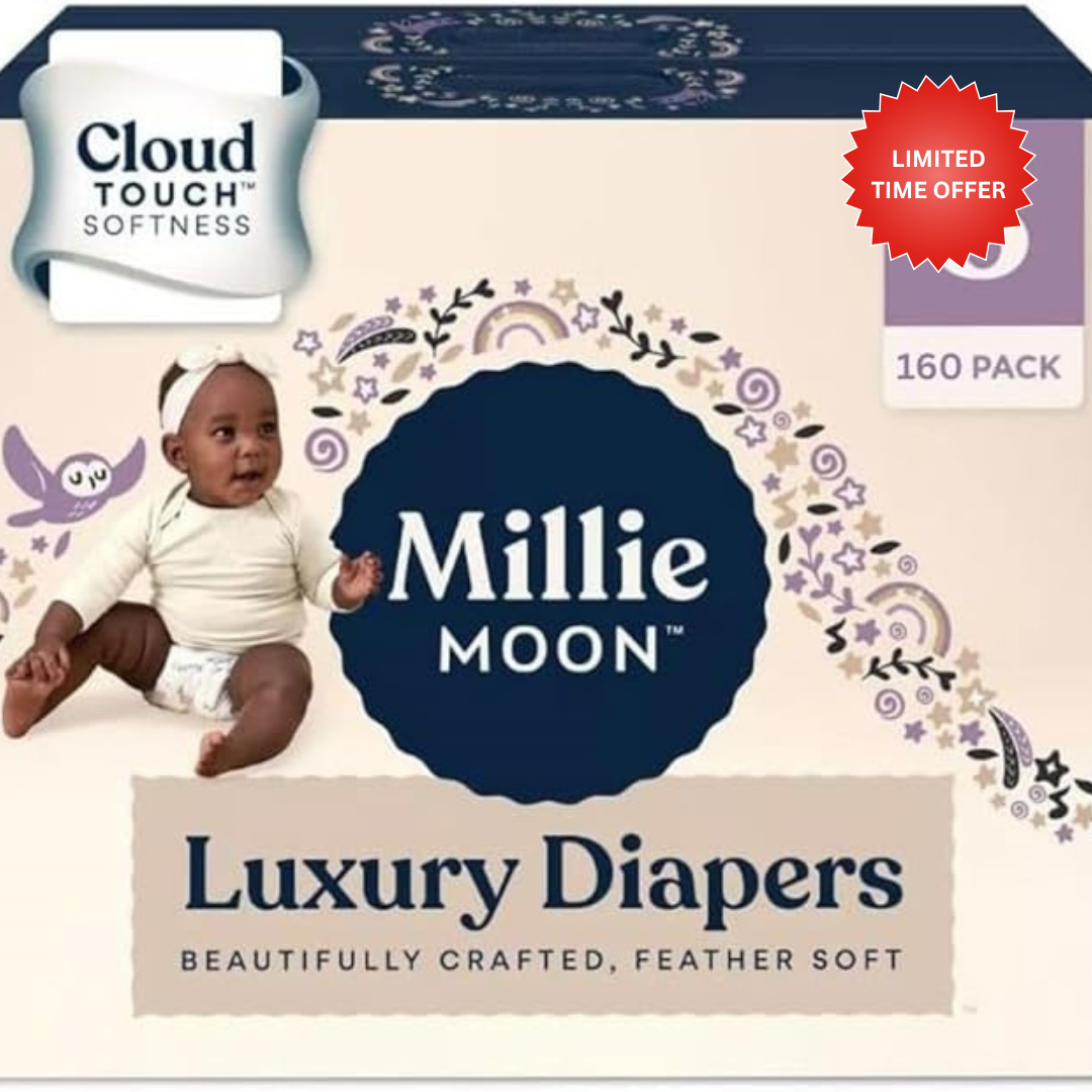 Millie~Moon Luxury Diapers ~ (Size-3 and Count-160 2 Pack)