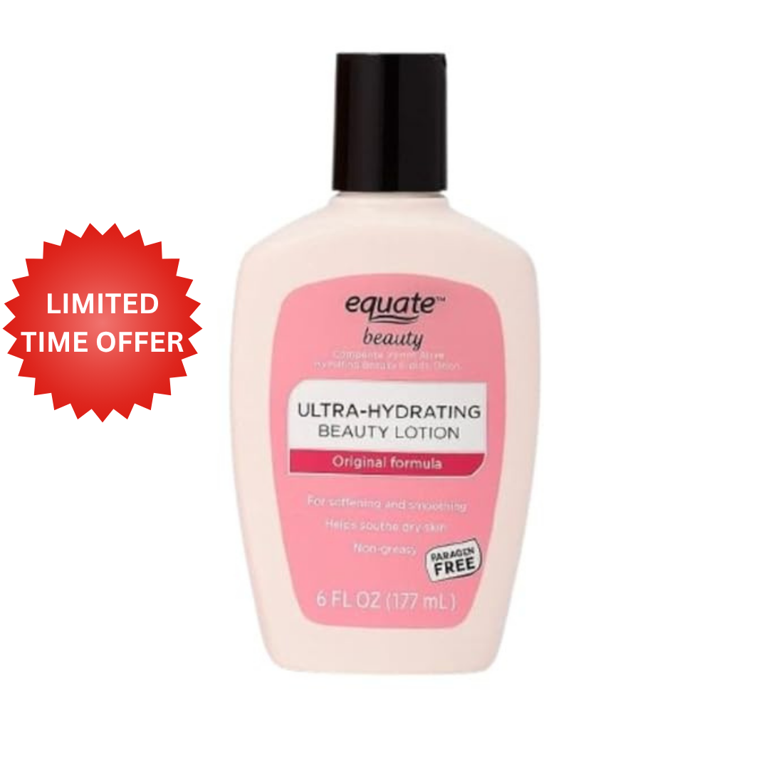 Equate Beauty Ultra-Hydrating Beauty Lotion, Original Formula, Paraben Free, Non-Greasy, 6 fl oz, 3 Pack