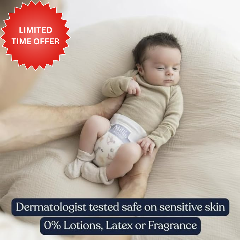 Millie Moon Luxury Disposable Diapers COUCHES DE Luxe (100 Diapers (6lbs-11lbs))