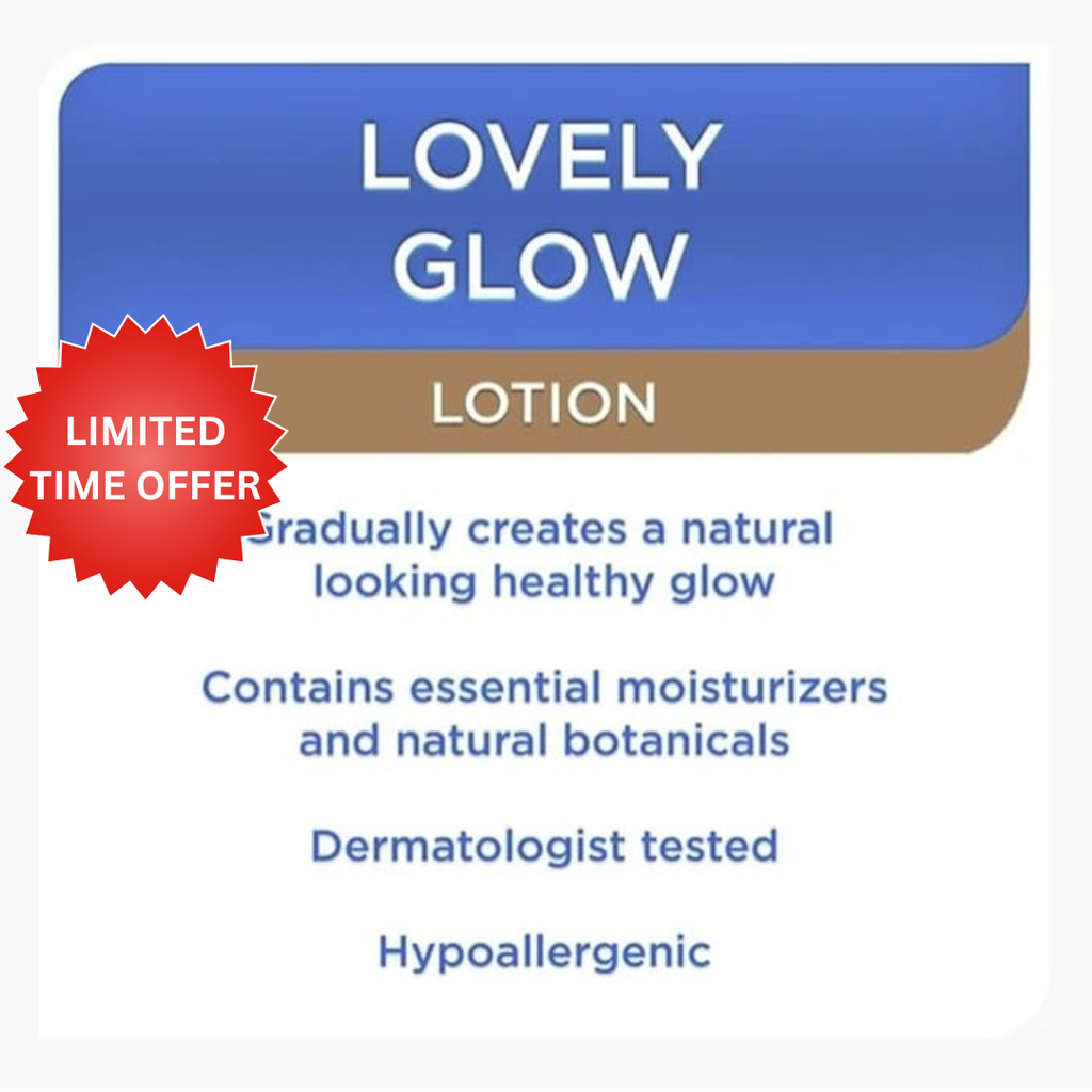 Equate Beauty Lovely Glow Daily Moisturizer Lotion, Medium to Tan Skin Tones, Hypoallergenic, 7.5 fl oz, 3 Pack