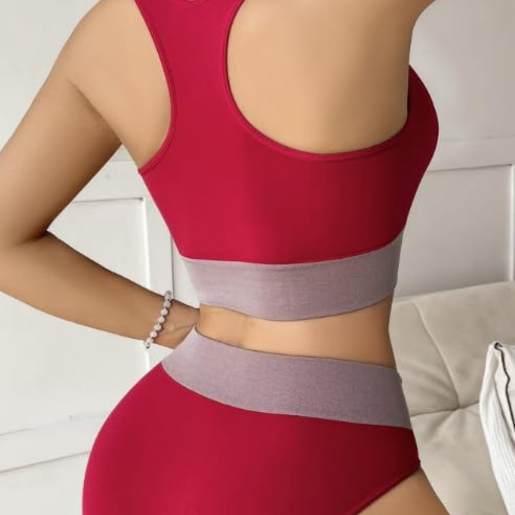 Blazeeria & Co Women Seamless Breathable Bras and Panties Sports Bikini Set - Yoga Sport Lingerie Set