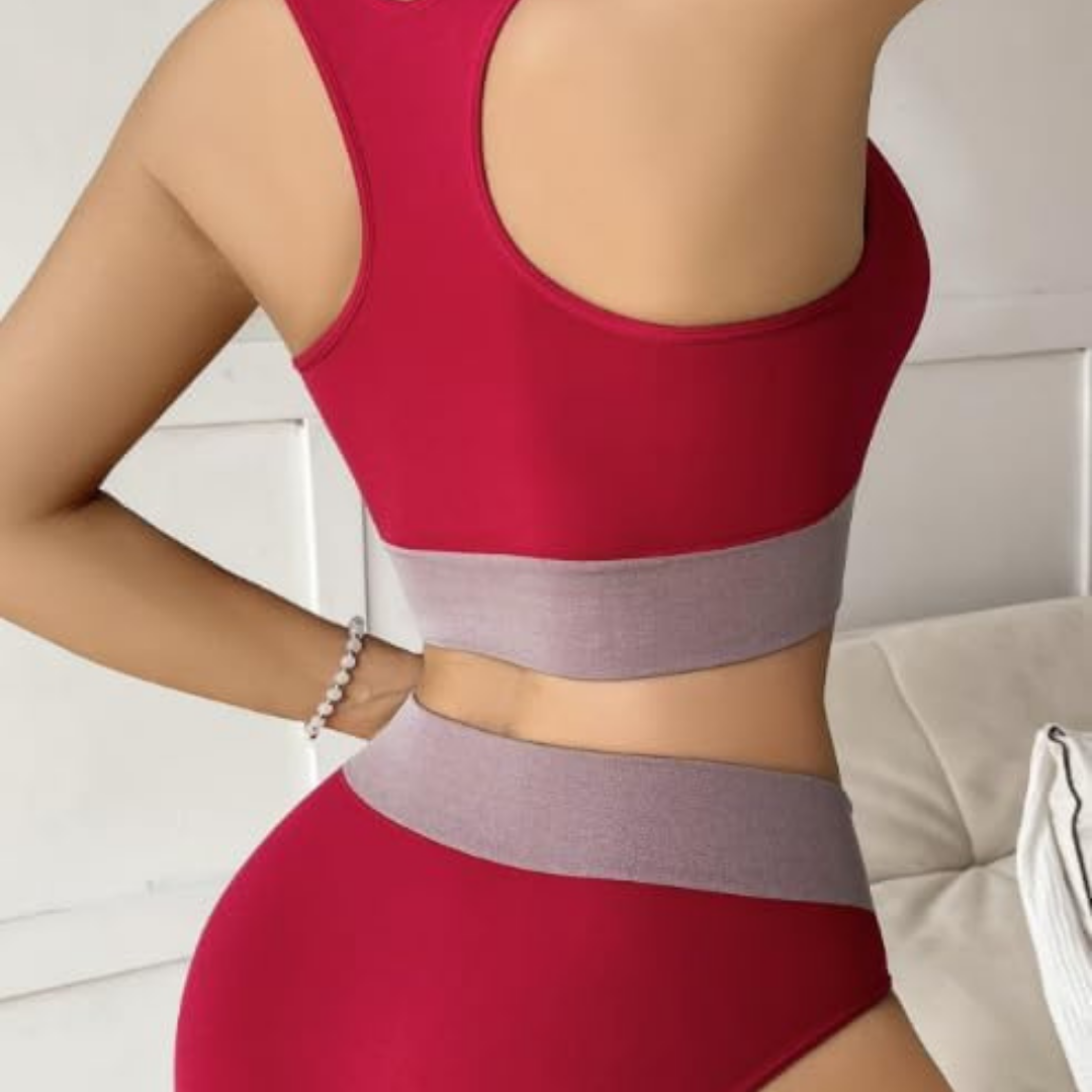 Blazeeria & Co Women Seamless Breathable Bras and Panties Sports Bikini Set - Yoga Sport Lingerie Set