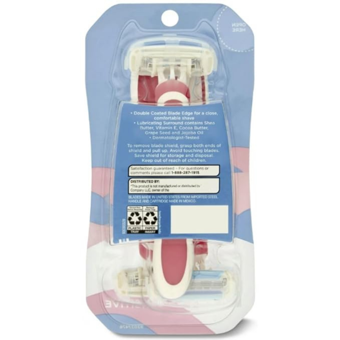 Equate The Stylish 3 Blade Disposable Razors for Women, Sensitive, with Shea Butter and Vitamin E, (3 PACK) 9 Count