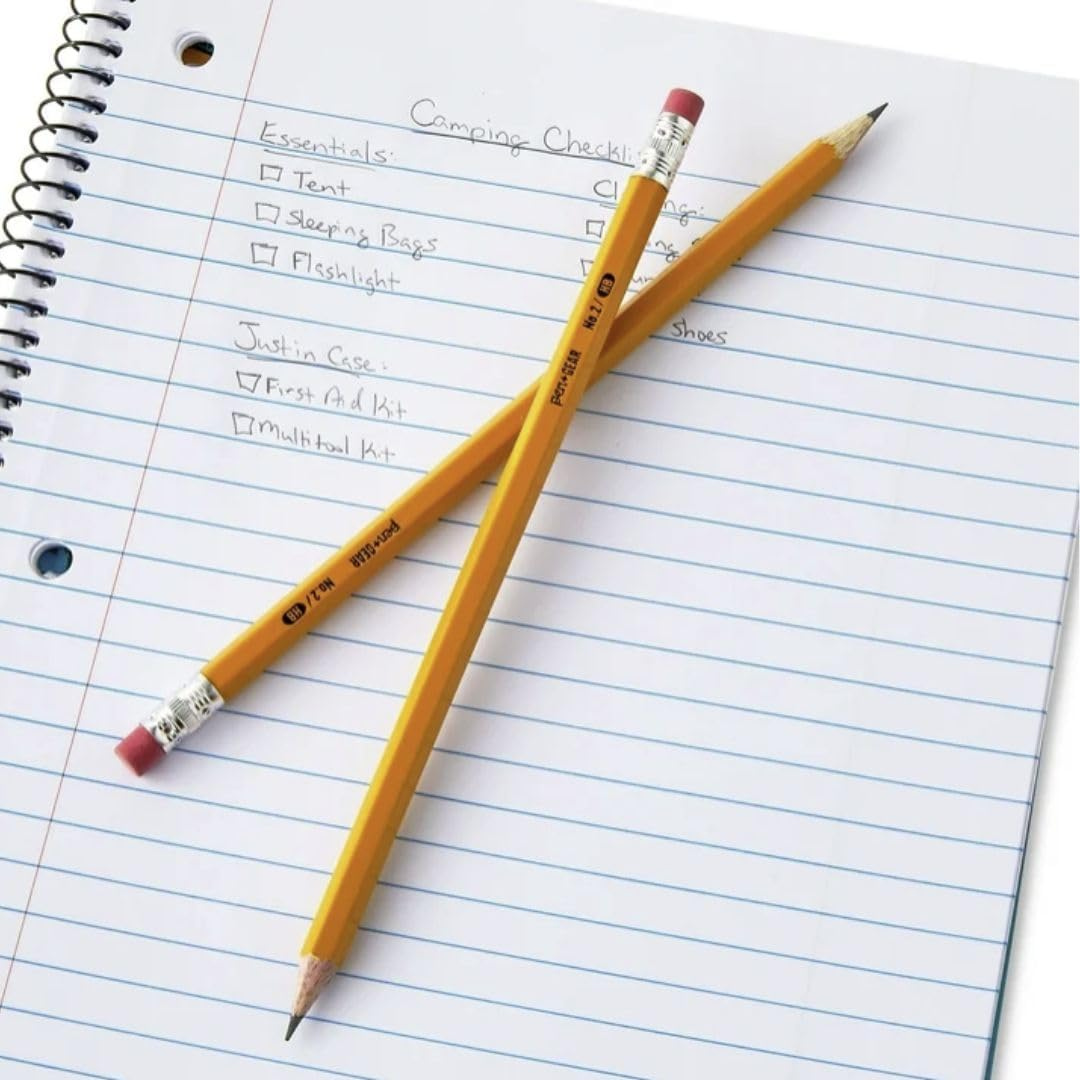 Wood-Cased Pencils, Unsharpened, 2 HB Soft, Yellow, 8 Pack (192 Count)