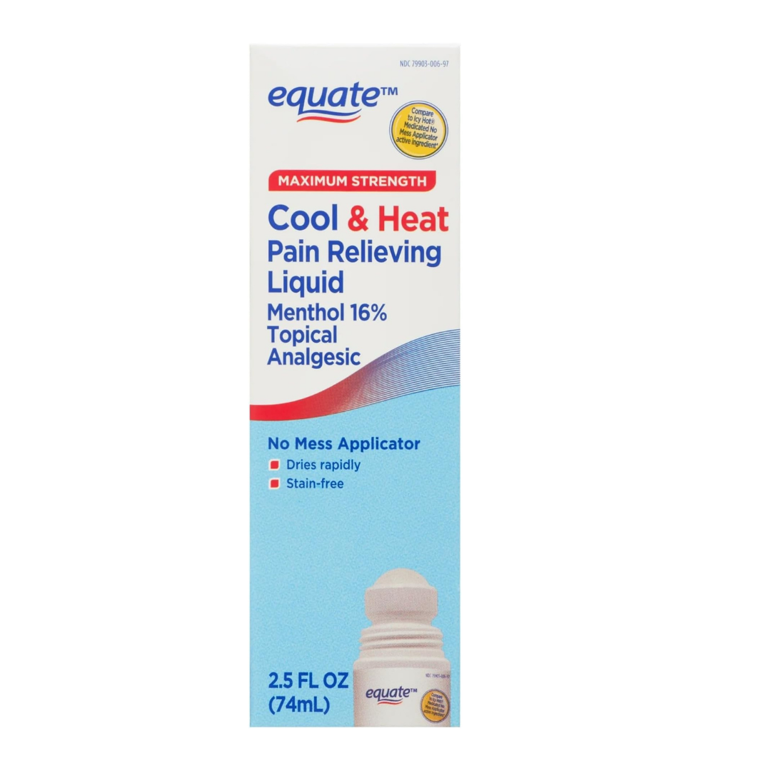 Equate Max Strength Cool & Heat, Joint Pain Relief, 2.5 fl. oz (3 Pack)