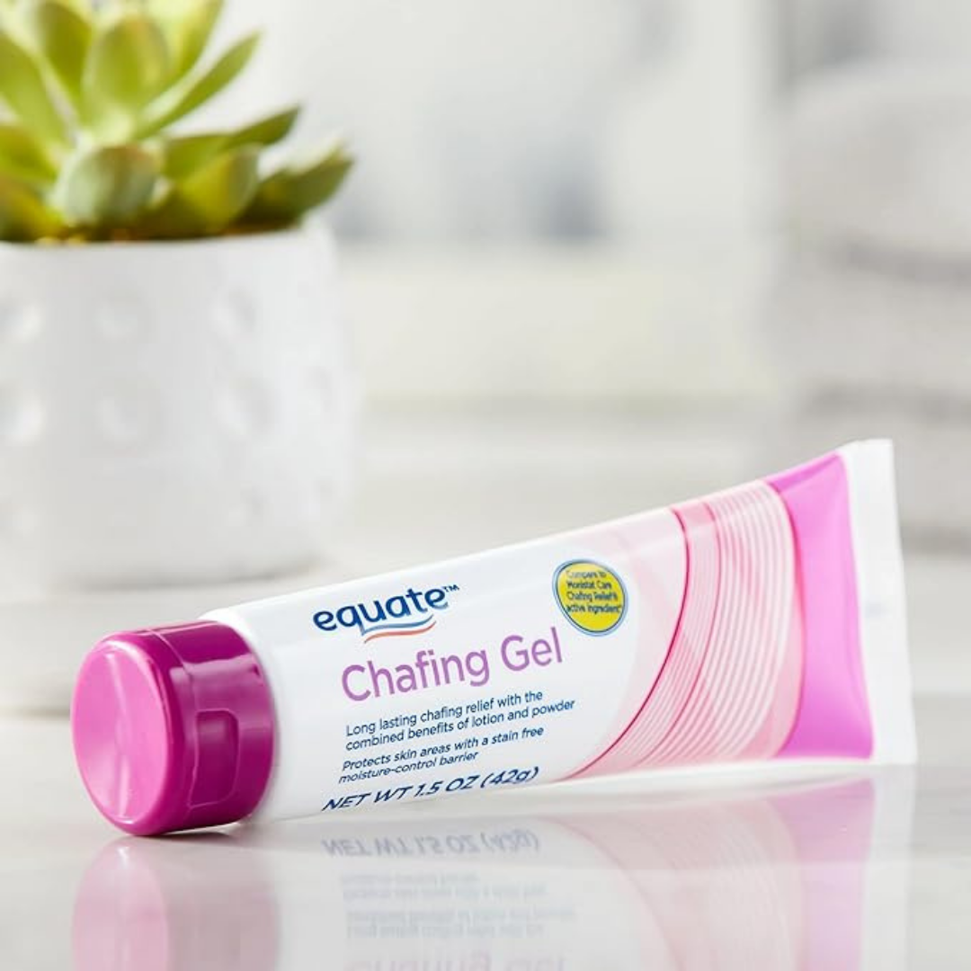 Equate Chafing Relief Gel, Anti-Chafe Protection, Fragrance/Talc/Paraban Free Chafing Gel, 1.5 Oz, (2 pack)