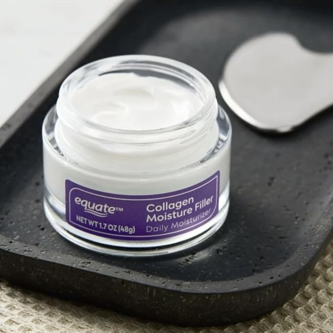 Equate Collagen Moisture Filler Daily Moisturizer, 1.7 oz, Hydrating Cream for Fine Lines and Firmness (2 Pack)