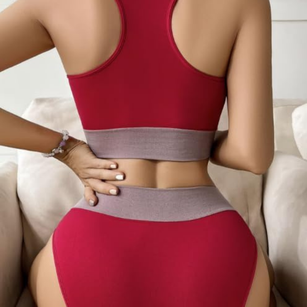 Blazeeria & Co Women Seamless Breathable Bras and Panties Sports Bikini Set - Yoga Sport Lingerie Set