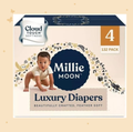 Millie Moon Luxury Diapers (Size-4 and Count-132) White(Pack of 2)