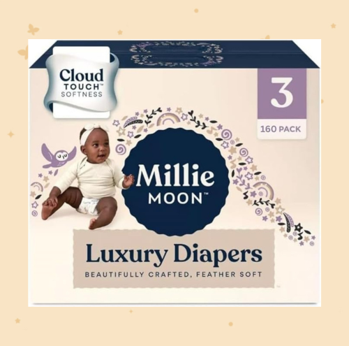 Millie~Moon Luxury Diapers ~ (Size-3 and Count-160 2 Pack)