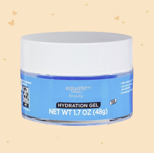 Equate Beauty Hydration Gel Facial and Neck Moisturizer, Fast-Absorbing, with Hyaluronic Acid, 1.7 oz, 2 Pack