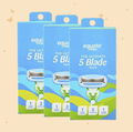 Equate The Ultimate 5 Blade Razor for Women with Shea Butter and Vitamin E, 1 Handle and 2 Cartridges, 3 Pack