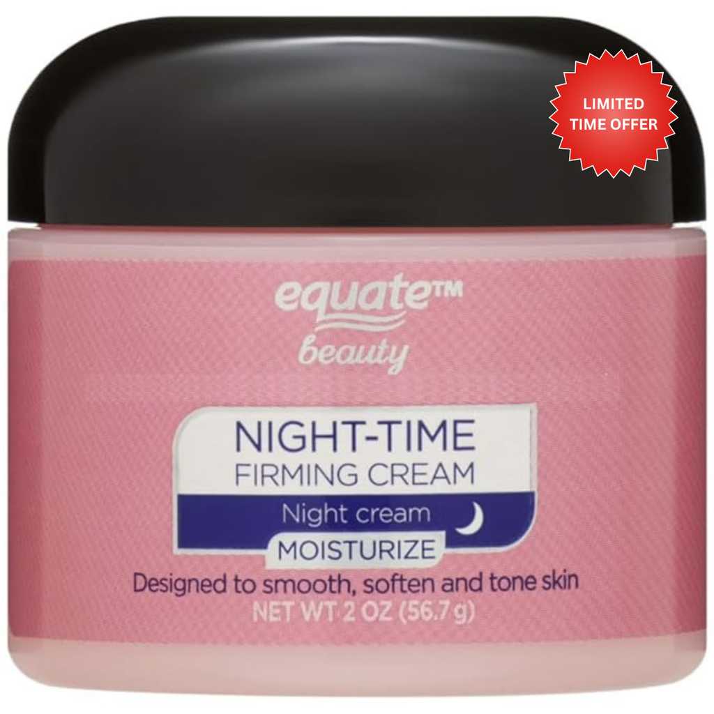 Equate Beauty Night-Time Firming Cream, Moisturizing Night Cream, 2 oz