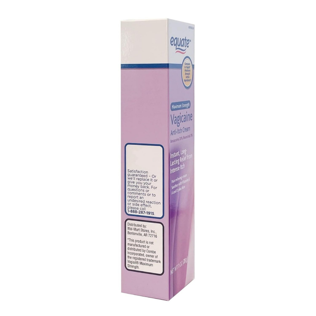3 packs of Maximum Strength Vagicaine Anti-Itch Cream, 1oz, By Equate (3 Pack)