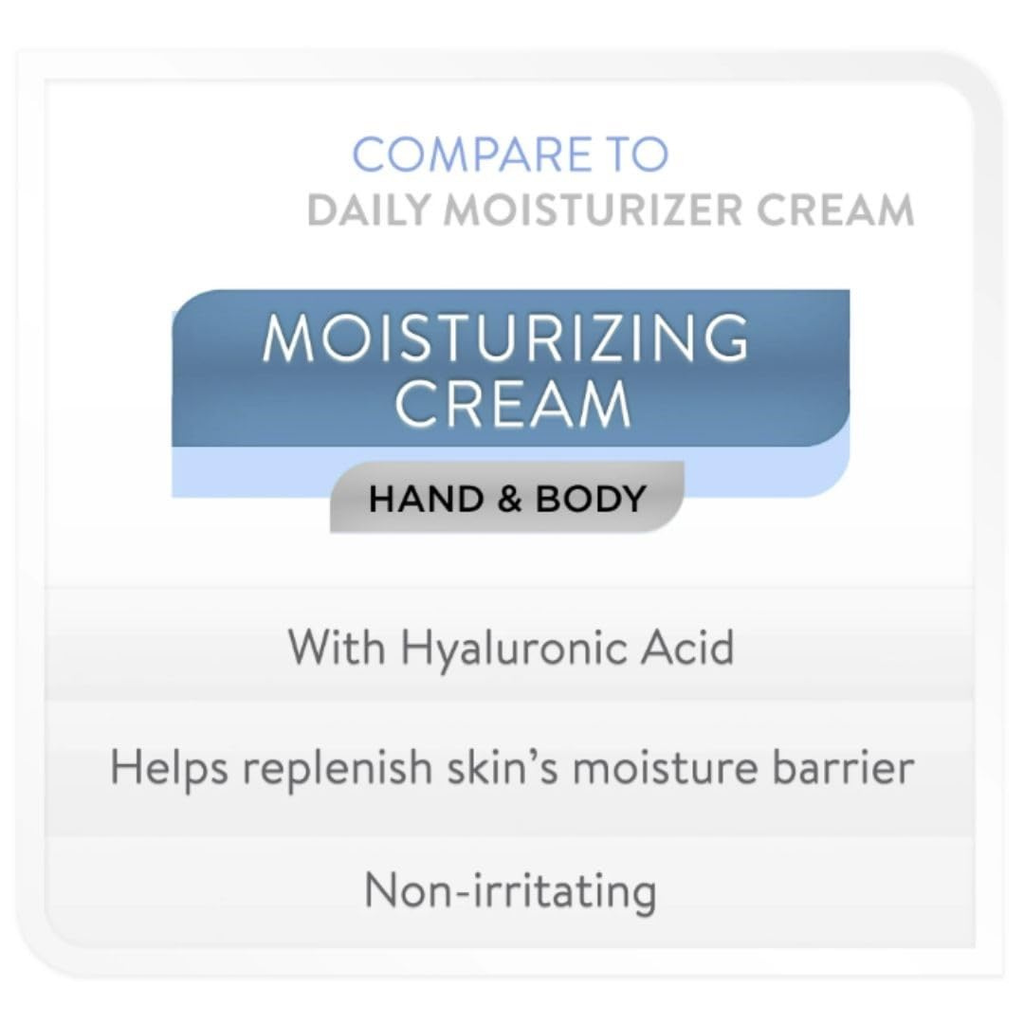 Equate Cream Facial Moisturizing With Hyaluronic Acid, 12 Oz, Daily Moisturizing Cream - Uniquely Developed Hand And Body Moisturizing Cream With Hyaluronic Acid (3 Pack)