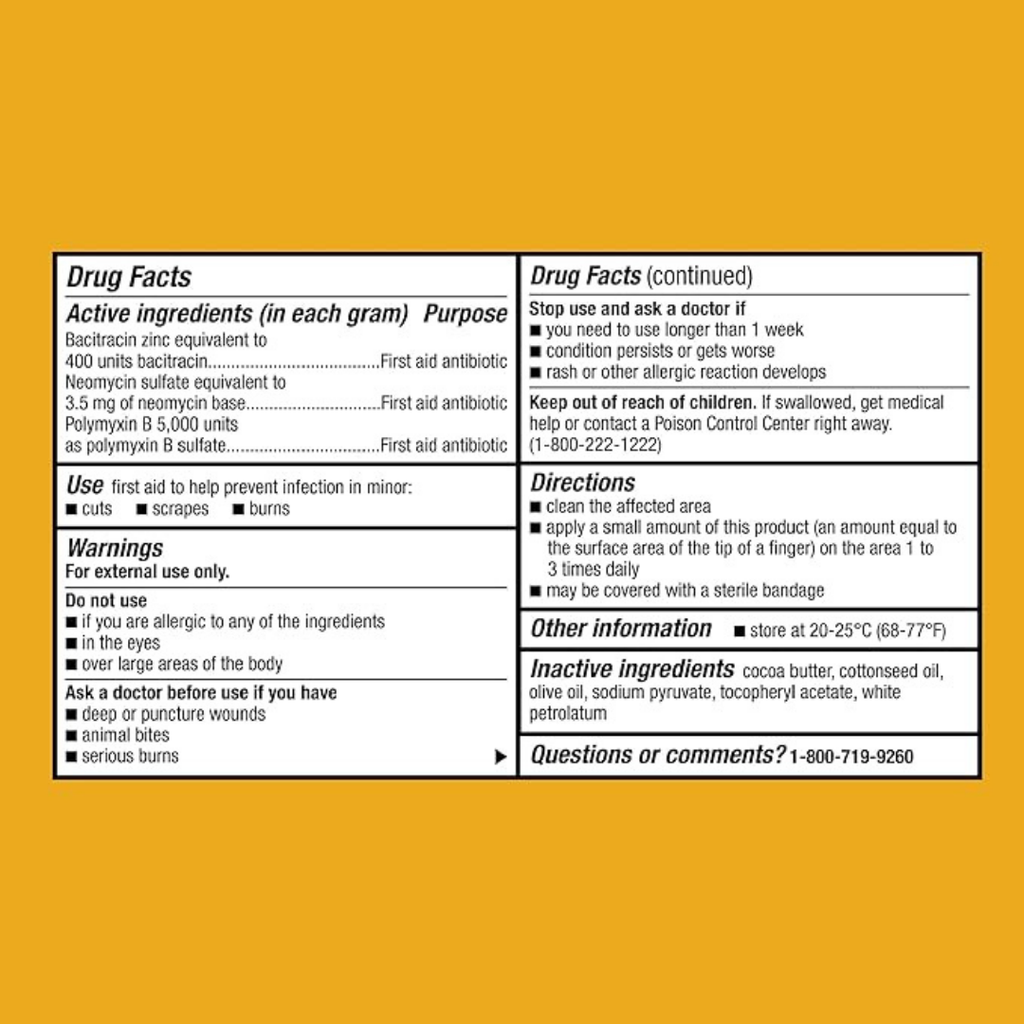 Equate Triple Antibiotic Ointment 1.0 oz (4 Pack), First Aid Ointment for Minor Scrapes, Cuts, and Burns to Help Prevent Infection, Compare to The Active Ingredients of The Leading Brand