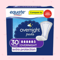 Equate Women's Incontinence Pads, Overnight (30 Count)