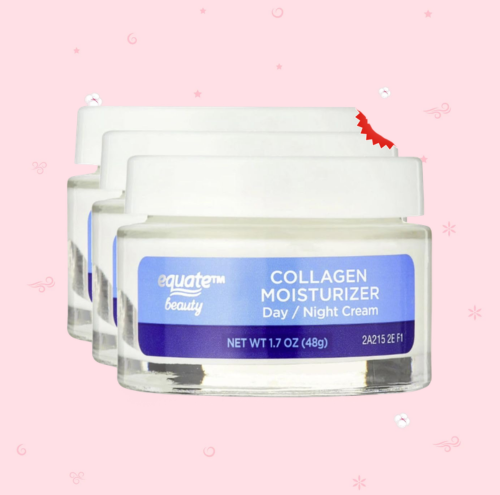 Equate Collagen Day & Night Moisturizer for Face Care to Smooth & Soften Skin, 1.7 oz (3 Pack)