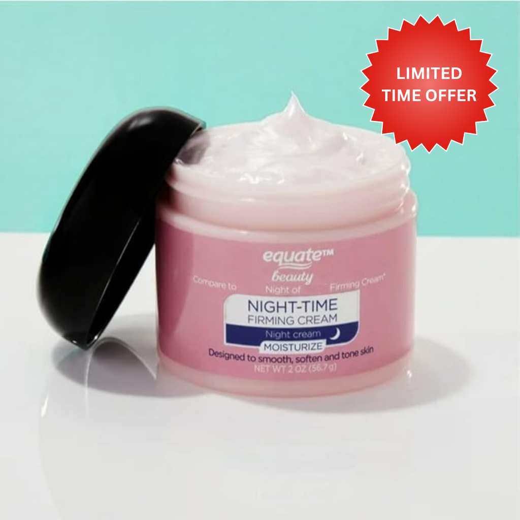Equate Beauty Night-Time Firming Cream, Moisturizing Night Cream, 2 oz
