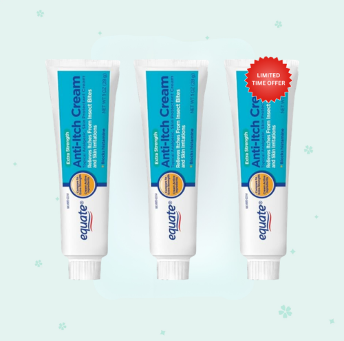 Equate Extra Strength Anti-Itch and Skin Protectant Cream, 1 Ounce (3 Pack)