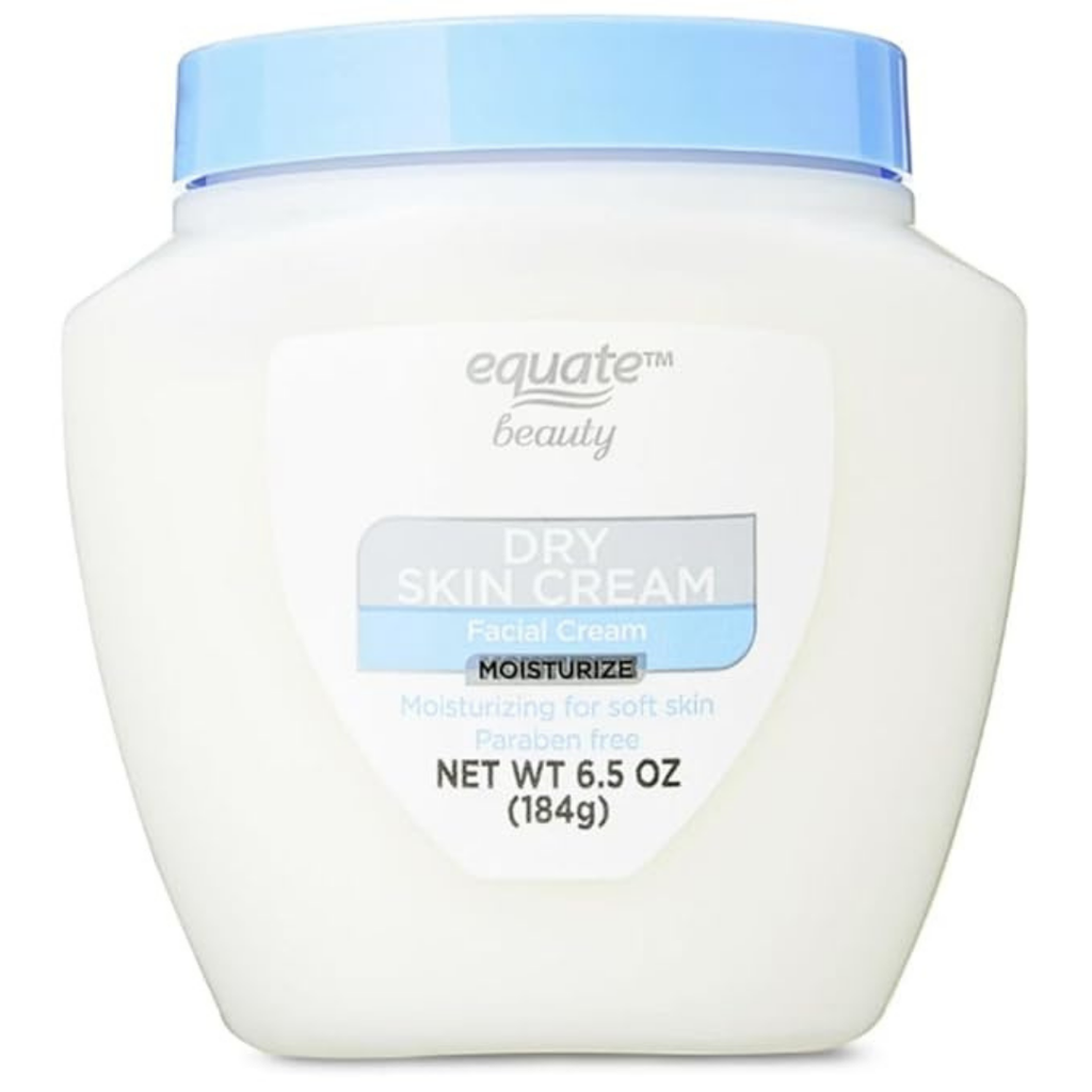 Equate Beauty Dry Skin Facial Cream, Moisturizing for Soft Skin, Paraben Free, 6.5 oz (2 Pack)