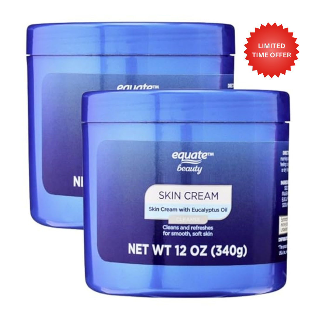 Equate Beauty Cleansing Skin Cream with Eucalyptus Oil, 12 oz, Refreshing Formula (2 Pack)