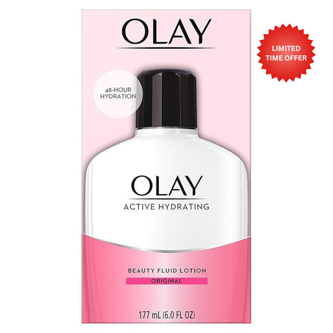 OLAY Active Hydrating Beauty Fluid Original 6 oz (Pack of 4)